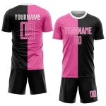 Mode Custom Fußball Split Pink-Weiß Jersey Uniform Schwarz Sublimation Mode Custom Fußball Split Pink-Weiß Jersey Uniform Schwarz Sublimation