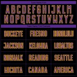 Mode Schwarz Custom Nadelstreifen Lila-Gold Jersey Verblassen Fußball Uniform Sublimation Mode Schwarz Custom Nadelstreifen Lila-Gold Jersey Verblassen Fußball Uniform Sublimation