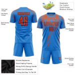 Benutzerdefinierte Orange-Navy Uniform Sublimation Blau Jersey Fußball Pulver Benutzerdefinierte Orange-Navy Uniform Sublimation Blau Jersey Fußball Pulver