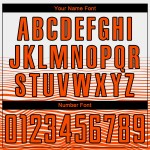 Jersey Sublimation Uniform Weiß Custom Line Gradient Orange-Schwarz Fußball Jersey Sublimation Uniform Weiß Custom Line Gradient Orange-Schwarz Fußball