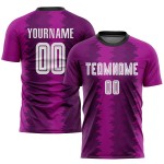 Uniform Fußball Sublimation Weiß-Rosa Custom Lila Trikot Uniform Fußball Sublimation Weiß-Rosa Custom Lila Trikot
