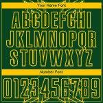 Fußball Jersey Custom Grün Sublimation Gelb Geometrische Formen Uniform Fußball Jersey Custom Grün Sublimation Gelb Geometrische Formen Uniform