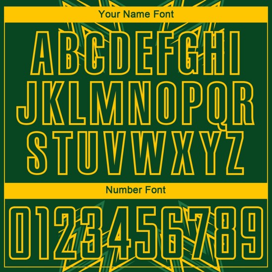 Fußball Jersey Custom Grün Sublimation Gelb Geometrische Formen Uniform Fußball Jersey Custom Grün Sublimation Gelb Geometrische Formen Uniform