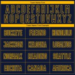 Mode Uniform Nadelstreifen Fußball Gold Verblassen Benutzerdefinierte Sublimation Jersey Navy Mode Uniform Nadelstreifen Fußball Gold Verblassen Benutzerdefinierte Sublimation Jersey Navy