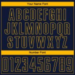 Mode Uniform Nadelstreifen Fußball Gold Verblassen Benutzerdefinierte Sublimation Jersey Navy Mode Uniform Nadelstreifen Fußball Gold Verblassen Benutzerdefinierte Sublimation Jersey Navy