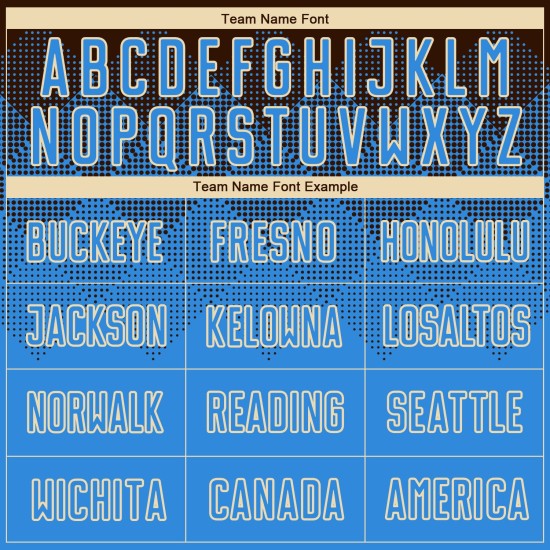 Braune Uniform Blau-Creme Fußball Sublimation Jersey Pulver Custom Braune Uniform Blau-Creme Fußball Sublimation Jersey Pulver Custom