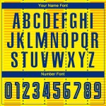 Benutzerdefinierte Royal-Orange Uniform Trikot Fußball Sublimation Gold Benutzerdefinierte Royal-Orange Uniform Trikot Fußball Sublimation Gold