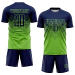 Fußball Custom Neon Jersey Grün Navy Sublimation Uniform Fußball Custom Neon Jersey Grün Navy Sublimation Uniform