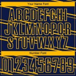 Linien Gelb Sublimation Uniform Jersey Navy Custom Fußball Linien Gelb Sublimation Uniform Jersey Navy Custom Fußball