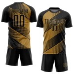 Fußballtrikot Gold Sublimation Uniform Schwarz Old Custom Fußballtrikot Gold Sublimation Uniform Schwarz Old Custom