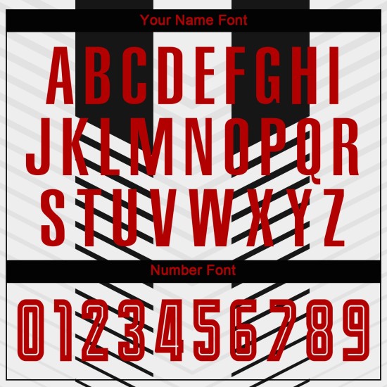 Schwarzes Fußballtrikot mit individueller Sublimation, rot-weiße Uniform Schwarzes Fußballtrikot mit individueller Sublimation, rot-weiße Uniform