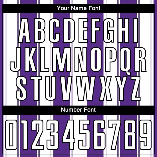 Benutzerdefinierte Fußball Weiß-Schwarz Lila Uniform Linie Jersey Sublimation Benutzerdefinierte Fußball Weiß-Schwarz Lila Uniform Linie Jersey Sublimation