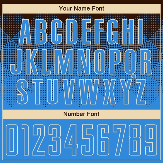 Braune Uniform Blau-Creme Fußball Sublimation Jersey Pulver Custom Braune Uniform Blau-Creme Fußball Sublimation Jersey Pulver Custom