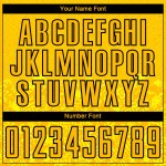 Benutzerdefinierte Uniform Sublimation Fußball Jersey Geometrische Formen Schwarz Gold Benutzerdefinierte Uniform Sublimation Fußball Jersey Geometrische Formen Schwarz Gold