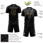 Gold-Grau Schwarz Jersey Fußball Sublimation Alte Custom Uniform Gold-Grau Schwarz Jersey Fußball Sublimation Alte Custom Uniform