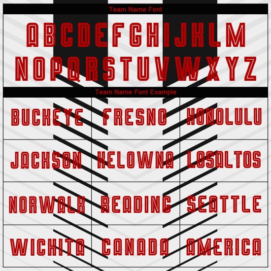 Schwarzes Fußballtrikot mit individueller Sublimation, rot-weiße Uniform Schwarzes Fußballtrikot mit individueller Sublimation, rot-weiße Uniform