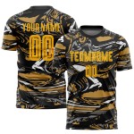 Abbildung Gold-Alte Uniform Sublimation Custom Fußball Jersey Gold Abbildung Gold-Alte Uniform Sublimation Custom Fußball Jersey Gold