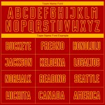 Rotes, benutzerdefiniertes goldenes Trikot mit Sublimationsdruck, Fußballuniform Rotes, benutzerdefiniertes goldenes Trikot mit Sublimationsdruck, Fußballuniform