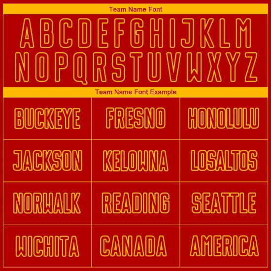 Rotes, benutzerdefiniertes goldenes Trikot mit Sublimationsdruck, Fußballuniform Rotes, benutzerdefiniertes goldenes Trikot mit Sublimationsdruck, Fußballuniform