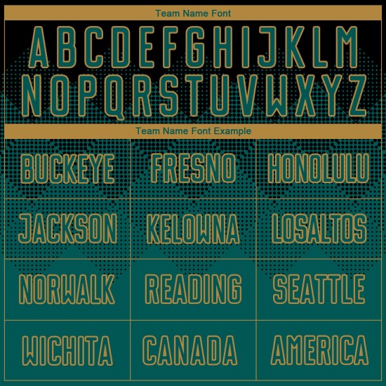 Gold Custom Fußball Jersey Mitternacht Uniform Schwarz Grün-Alt Sublimation